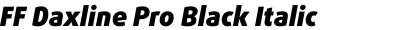 FF Daxline Pro Black Italic